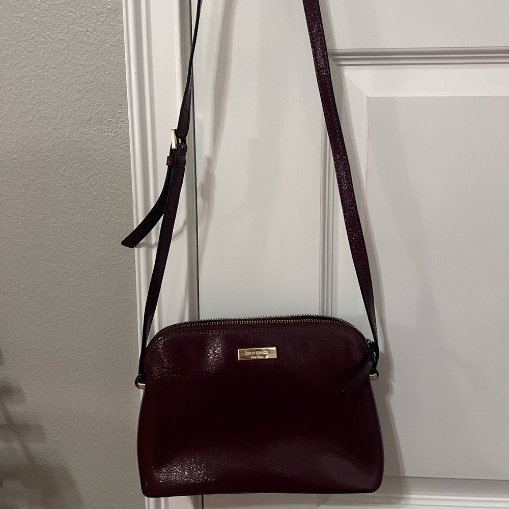 Kate Spade New York maroon crossbody purse